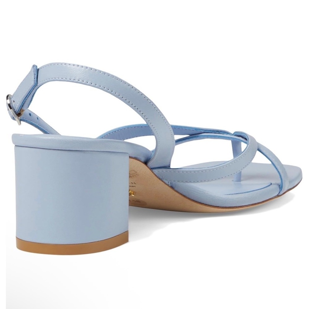 Stuart Weitzman Oasis Slingback Cielo Blue Leather‎ Womens 7.5 Leather Sandals - Picture 5 of 11